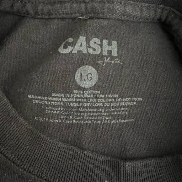 Johnny Cash Black T-shirt Men's Sz L - Picture 4 of 4